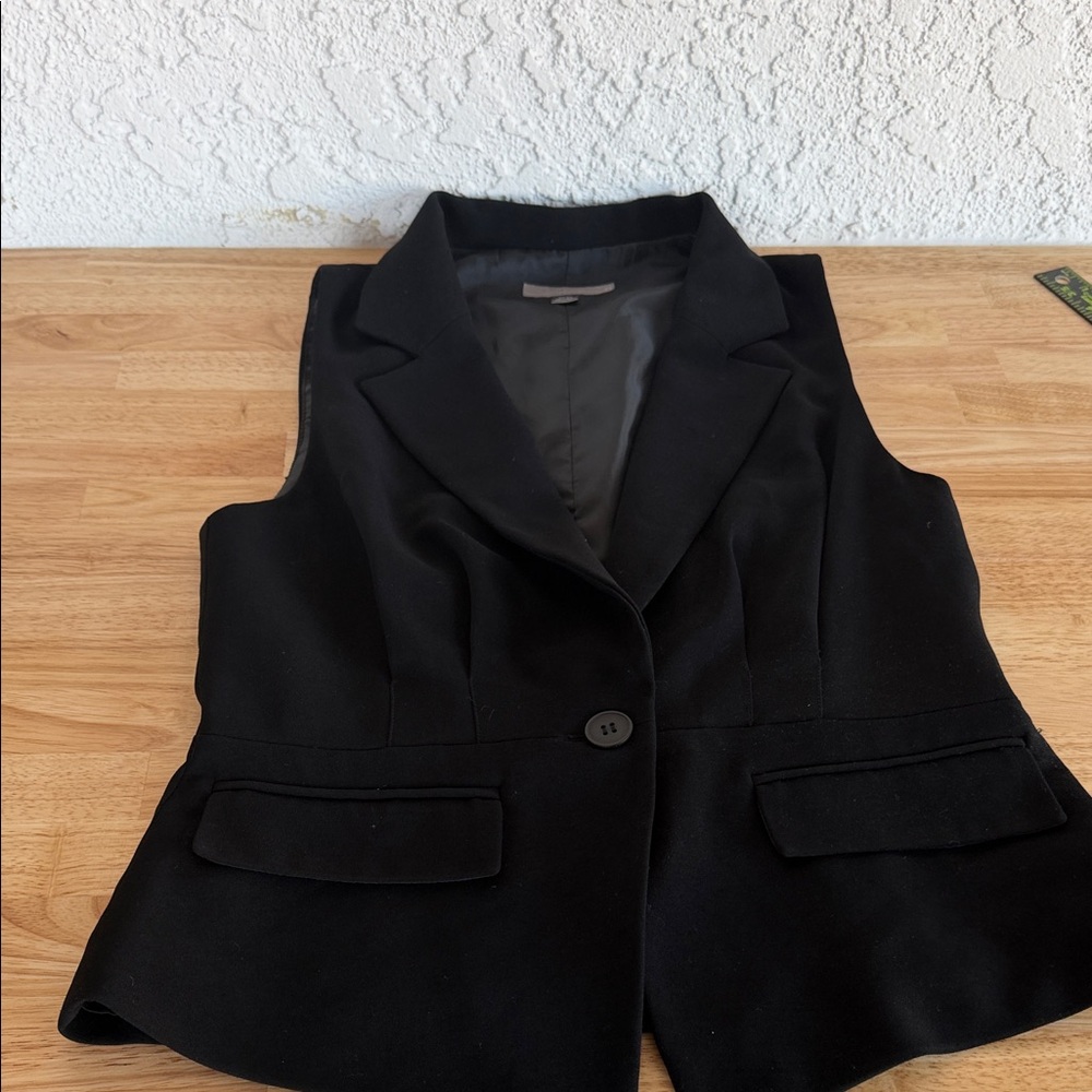 Women's Black Blazer Vest